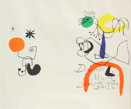 Litografía Miró - DERRIER LE MIRROIR
