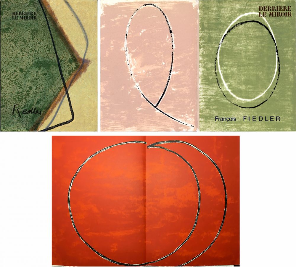 Libro Ilustrado Fiedler - DERRIÈRE LE MIROIR: COLLECTION COMPLÈTE des 4 volumes de la revue  consacrés François Fiedler: 26 LITHOGRAPHIES ORIGINALES (de 1959 à 1974).