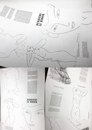 Litografía Matisse - DERRIÈRE LE MIROIR N° 46-47. MATISSE. Mai 1952. Rarissime tirage à plat.