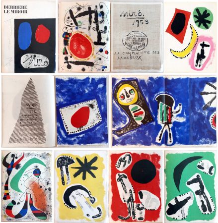 Libro Ilustrado Miró - DERRIÈRE LE MIROIR N° 57-58-59. MIRÓ. Juin 1953. Exemplaire dédicacé et signé à l'encre par Miró.