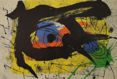 Litografía Miró - DERRIÈRE LE MIROIR, No 203. Miró.