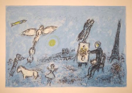 Litografía Chagall - DERRIÈRE LE MIROIR, No 246. Chagall. Lithographies originales