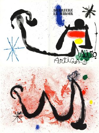 Libro Ilustrado Miró - Derrière le Miroir n° 139-140. MIRÓ - ARTIGAS, Terres de grand feu. 6 LITHOGRAPHIES ORIGINALES (1963)