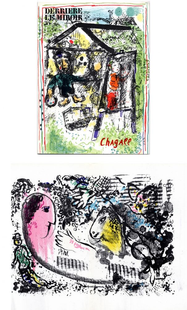 Libro Ilustrado Chagall - Derrière Le Miroir n° 182 - CHAGALL. 1969. 2 LITHOGRAPHIES ORIGINALES EN COULEURS