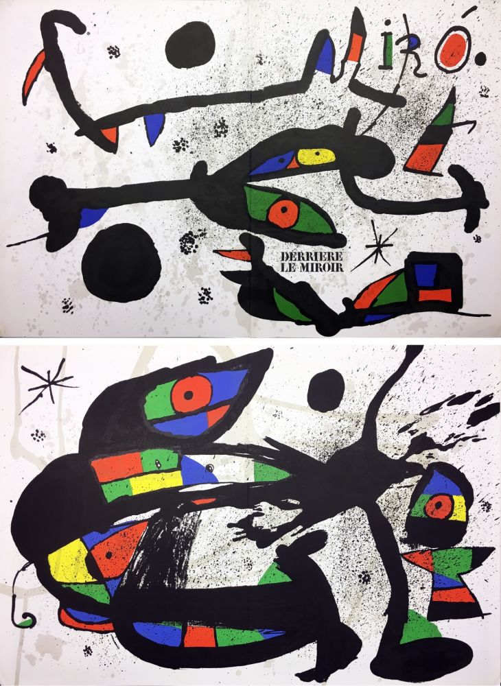 Litografía Miró - Derrière Le Miroir n° 231 . MIRÓ. SCULPTURES. 2 LITHOGRAPHIES ORIGINALES (1978).