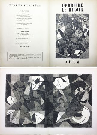 Grabado Adam - Derrière le Miroir n° 24. ADAM .1949. Gravure originale.