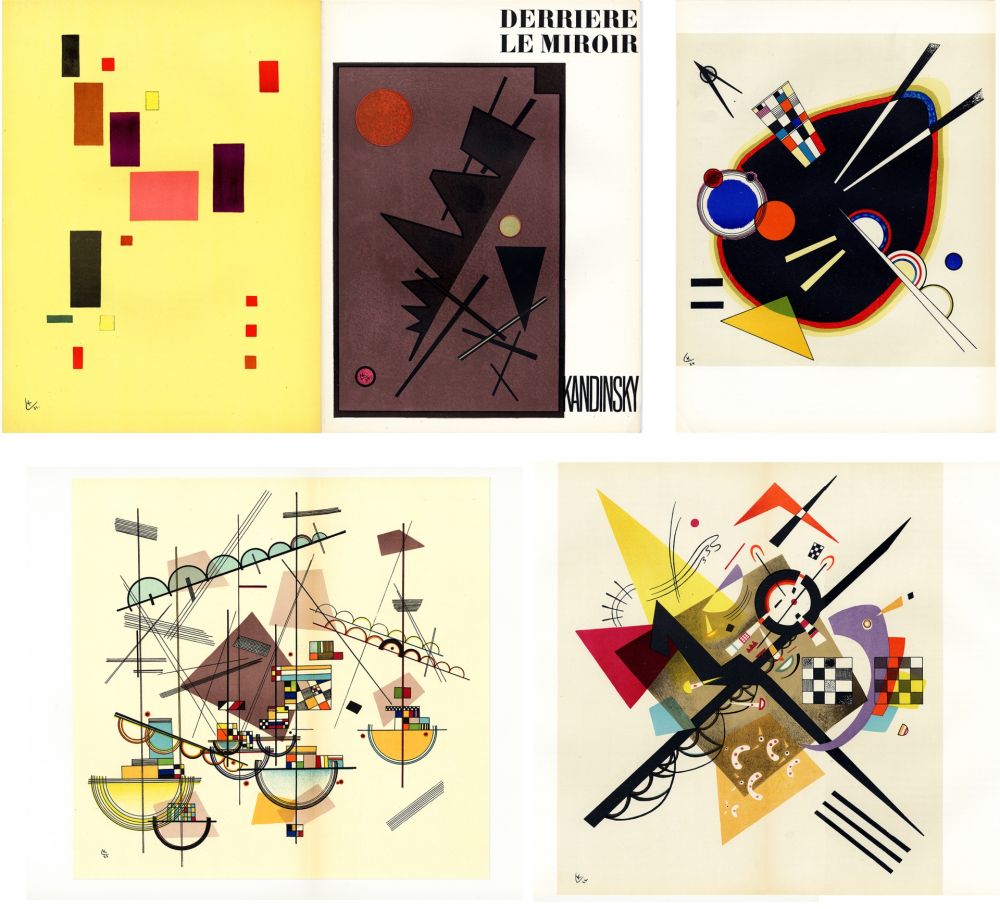 Libro Ilustrado Kandinsky - Derrière le Miroir n° 60-61. KANDINSKY. Avec 5 lithographies en couleurs (1953).