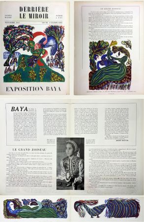 Libro Ilustrado Baya - Derrière le Miroir n° 6. BAYA. 6 lithographies en couleurs (( pour l'exposition de 1947 à la Galerie Maeght) TIRAGE ORIGINAL
