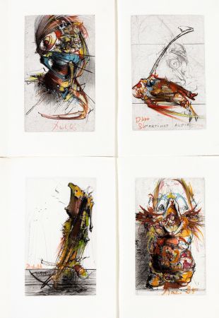 Libro Ilustrado Dado - DES HIRONDELLES et de quelques oiseaux... Ex de tête, avec 4 gouaches originales.