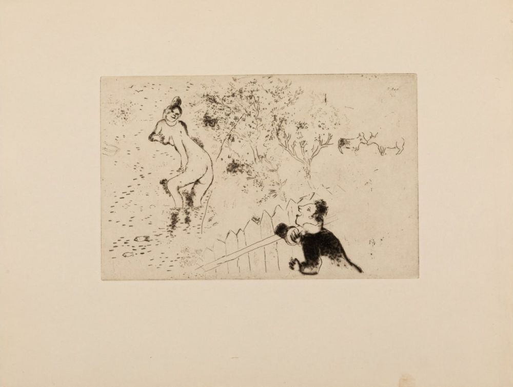 Grabado Chagall - Desire III. Les sept Péchés capitaux (The Seven Deadly Sins)