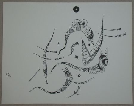Litografía Kandinsky - Dessin à la plume, 1938