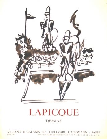 Litografía Lapicque - Dessins  Exposition Villand Galanis Paris 