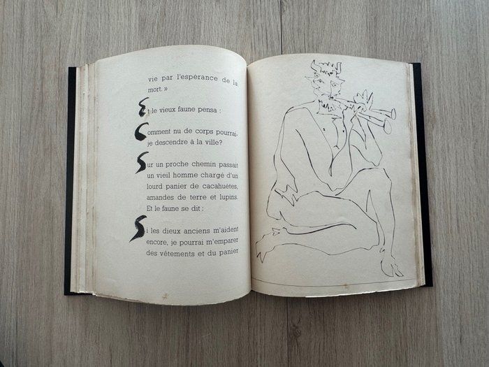 Libro Ilustrado Picasso - Deux Contes. Le Centaure Picador. Le crepuscule d'un Faune. Gravures de Pablo Picasso.