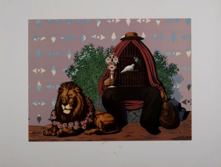 Litografía Magritte - Deux Tourterelles dans la Chaude Pénombre de leur Maison, 1968