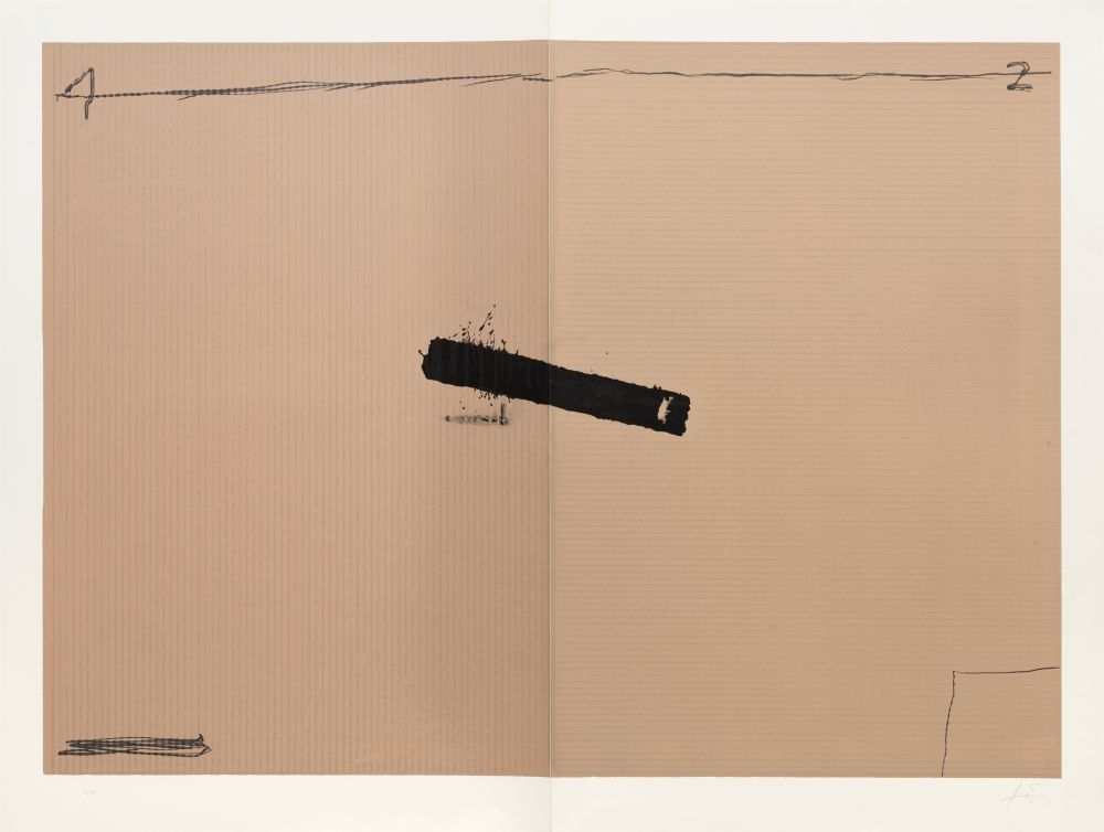 Litografía Tàpies - Deux volets