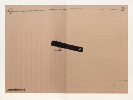 Litografía Tàpies - Deux volets