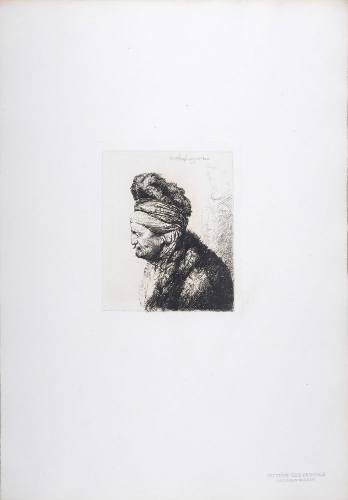 Heliograbado Rembrandt - Deuxième tête orientale