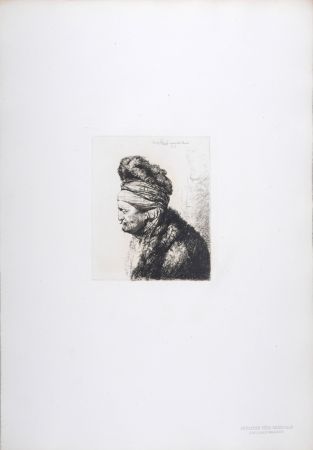 Heliograbado Rembrandt - Deuxième tête orientale