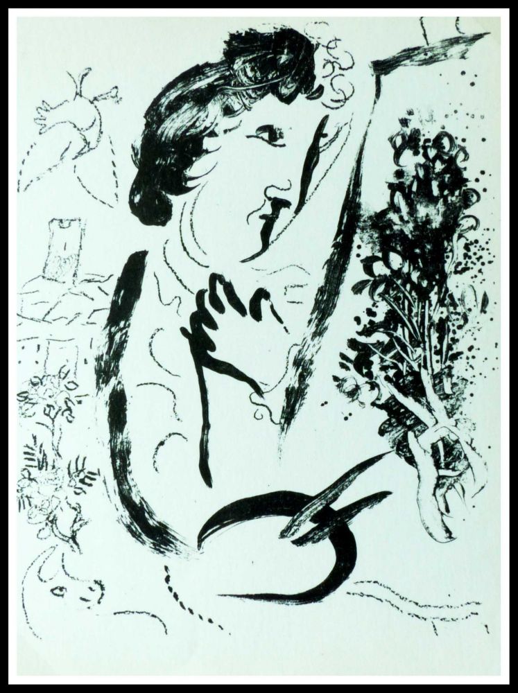 Litografía Chagall - DEVANT LE TABLEAU 