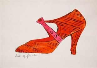 Litografía Warhol - Dial M for Shoes