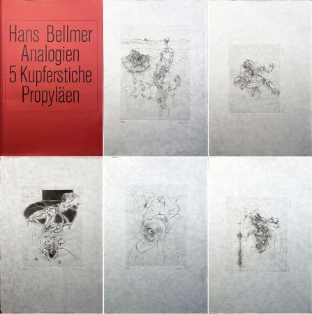 Grabado Bellmer - DIE ANALOGIEN, 5 KUPFERSTICHE (1971) - 5 gravures originales signées.