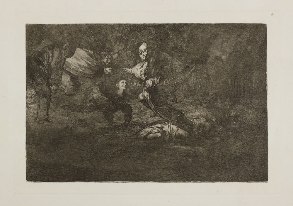 Aguafuerte Y Aguatinta Goya - Dios los cria y ellos se juntan (Los fantasmas)