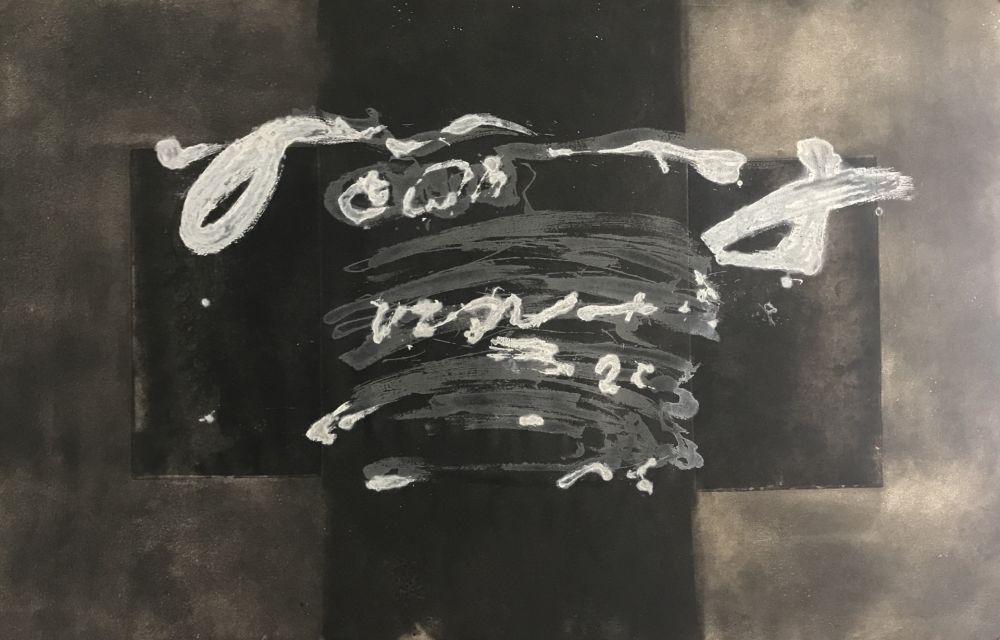 Grabado Tàpies - Diptyque avec Croix