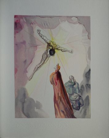 Grabado En Madera Dali - Divine Comédie, Paradis 14, Apparition du Christ