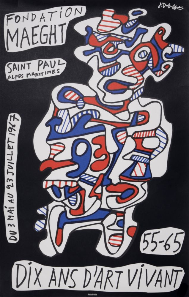 Litografía Dubuffet - Dix ans d'art vivant, 1967