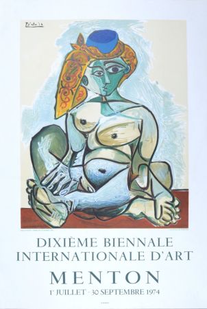 Litografía Picasso - Dixième Biennale Internationale d'Art, Menton