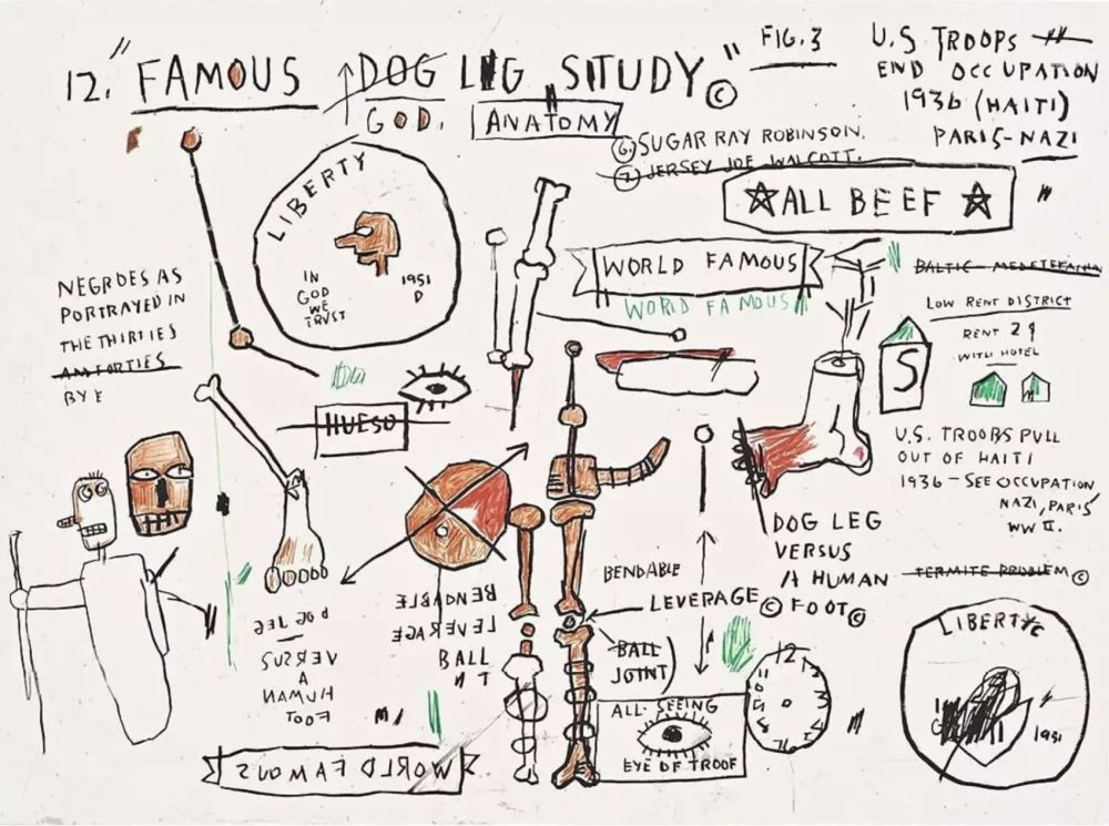 Serigrafía Basquiat -  Dog Leg Study