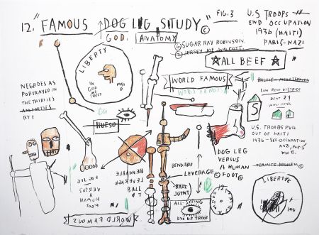 Serigrafía Basquiat - Dog Leg Study
