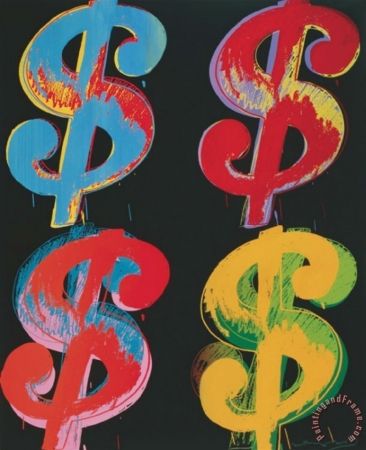 Serigrafía Warhol - Dollar Sign (4) by Andy Warhol 