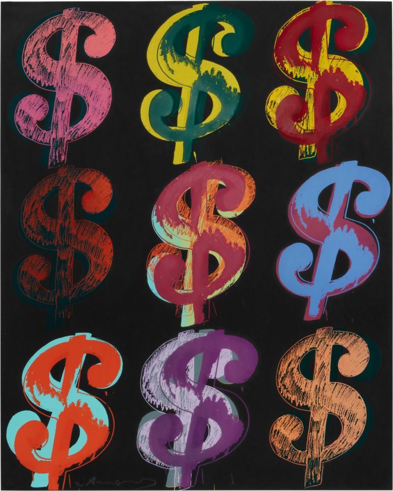 Serigrafía Warhol -  Dollar Sign (9)