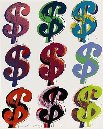 Serigrafía Warhol - Dollar Sign (9) FS II.286