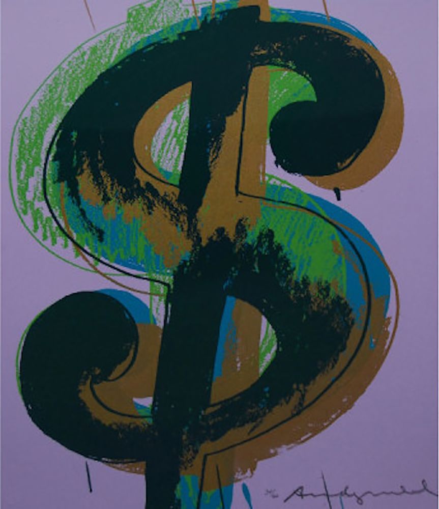 Serigrafía Warhol - $ Dollar Sign, FS II.277
