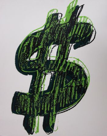 Serigrafía Warhol - Dollar Sign, Green (FS II.278)