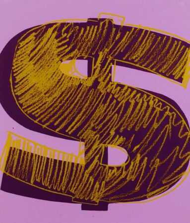 Serigrafía Warhol - Dollar Sign, Orange (FS II.276)