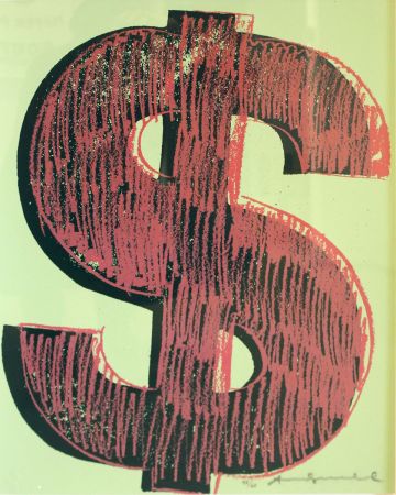 Serigrafía Warhol - Dollar Sign, Red (FS II.274)