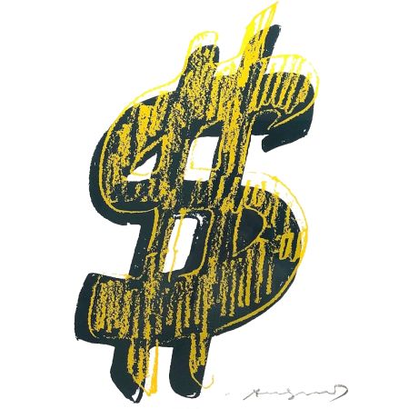 Serigrafía Warhol - Dollar Sign, Yellow (FS II.278)