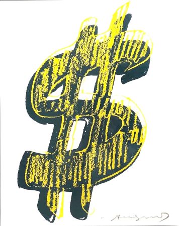 Serigrafía Warhol - Dollar Sign, Yellow (FS II.278)