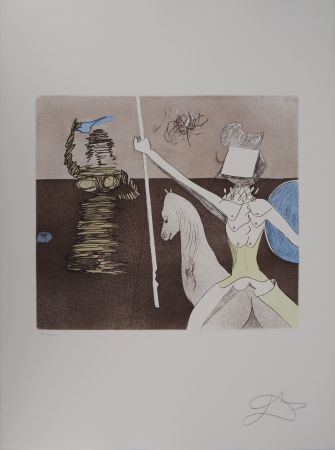 Grabado Dali - Don Quichotte, En Route pour la Bataille