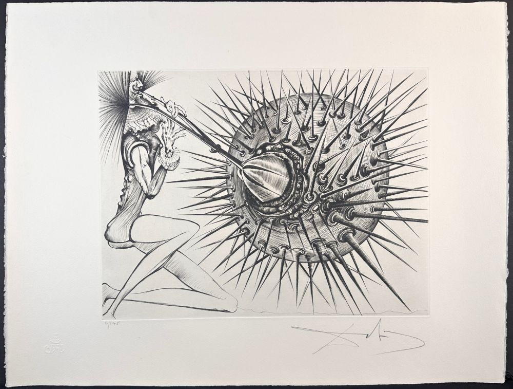 Grabado Dali - Don Quichotte et l'oursin