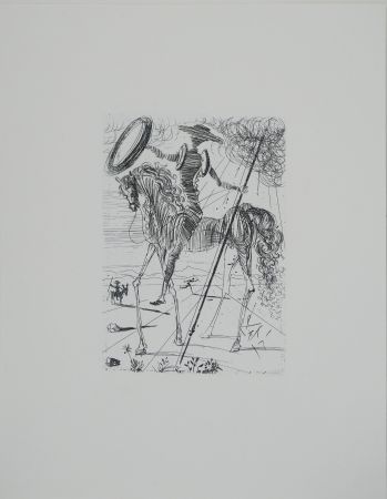 Grabado Dali - Don Quichotte et Sancho Panza