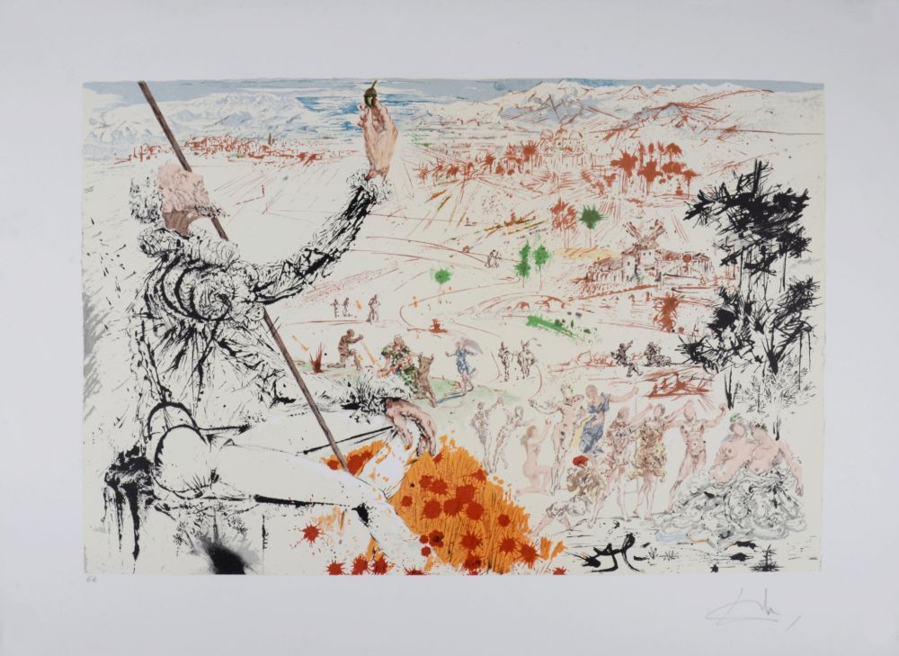 Grabado Dali - Don Quichotte : L'Age d'Or, 1957 - Hand-signed