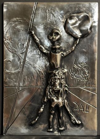 Relieve Dali - Don Quichotte Silver Bas Relief