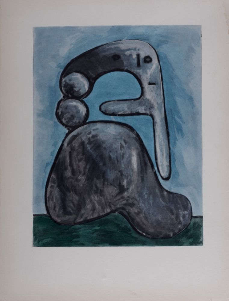Litografía Picasso (After) - Donna Nuda