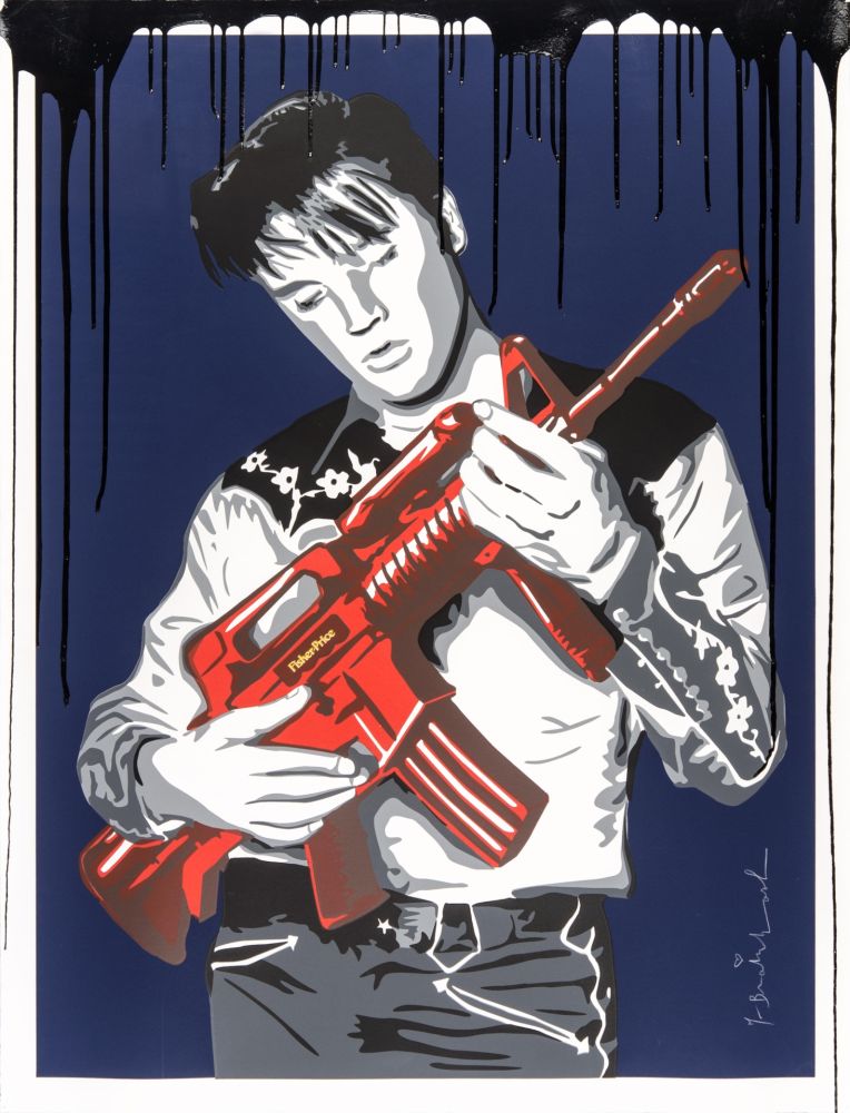 Serigrafía Mr Brainwash - Don't Be Cruel (Blue)