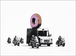 Serigrafía Banksy - Donuts (Strawberry) 