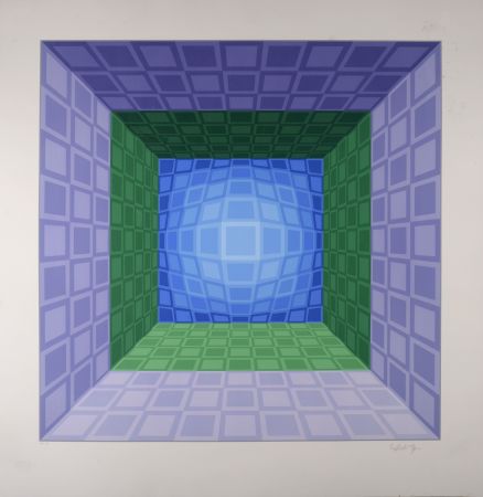 Serigrafía Vasarely - Dorlac, 1989 - Hand-signed